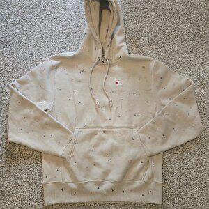 Champion Reverse Weave hoodie with paint splatters - Size M